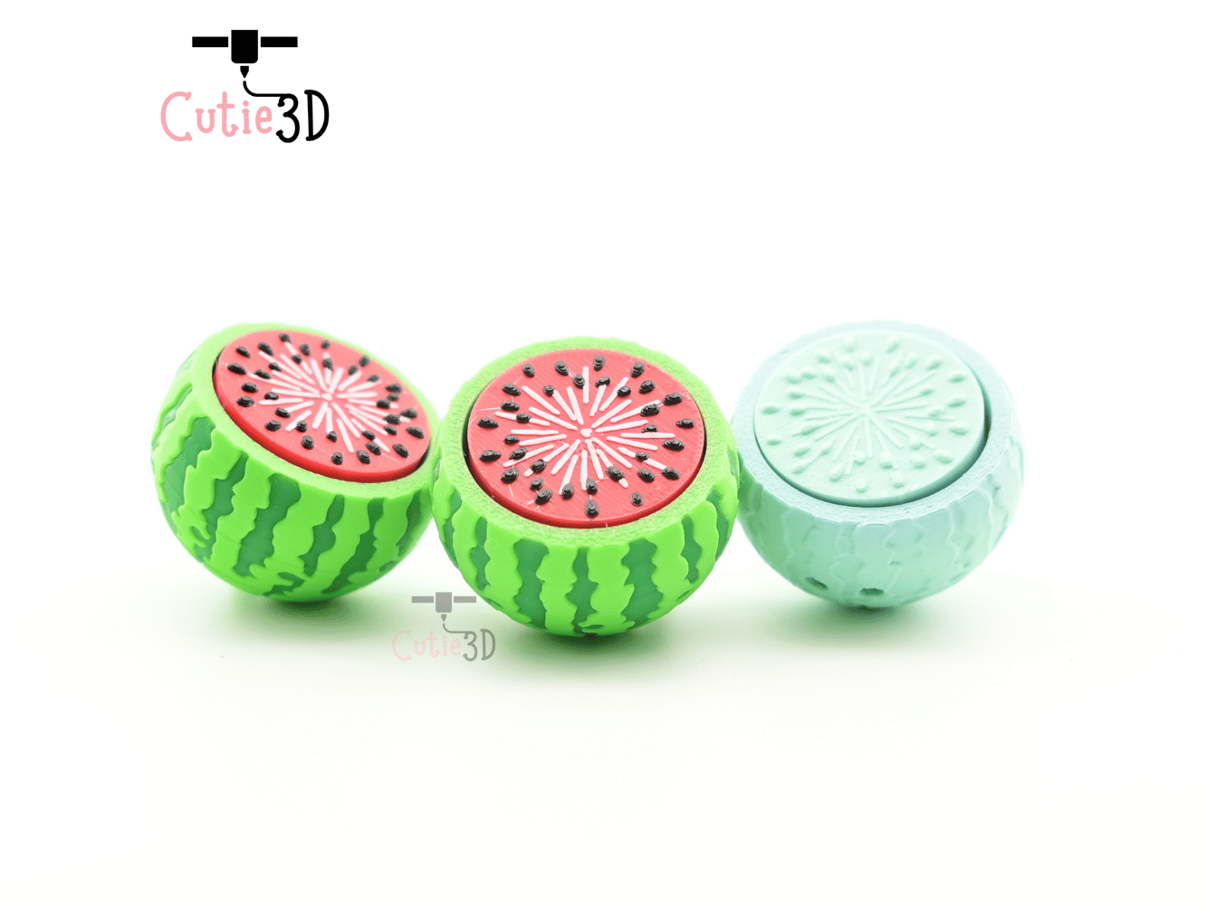 Digital Downloads - Cutie3D Watermelon For Summer Vibes Keycap Fidget Clicker Keychain - Cute Backpack Keychain