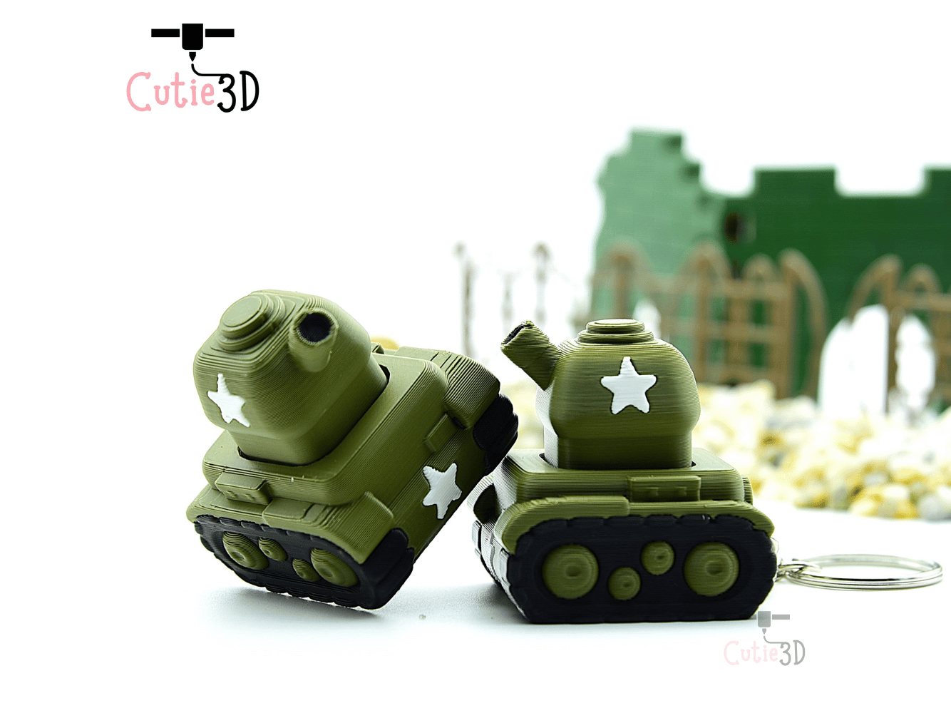 Cutie3D-Mini Tank for Fun Lovers Keycap Fidget Clicker Keychain_09.png