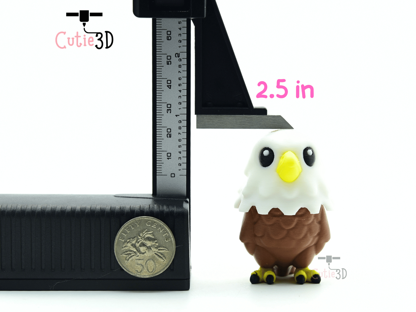 Cutie3D-Clicky Bald Eagle Fidget Clicker Keychain_04.png