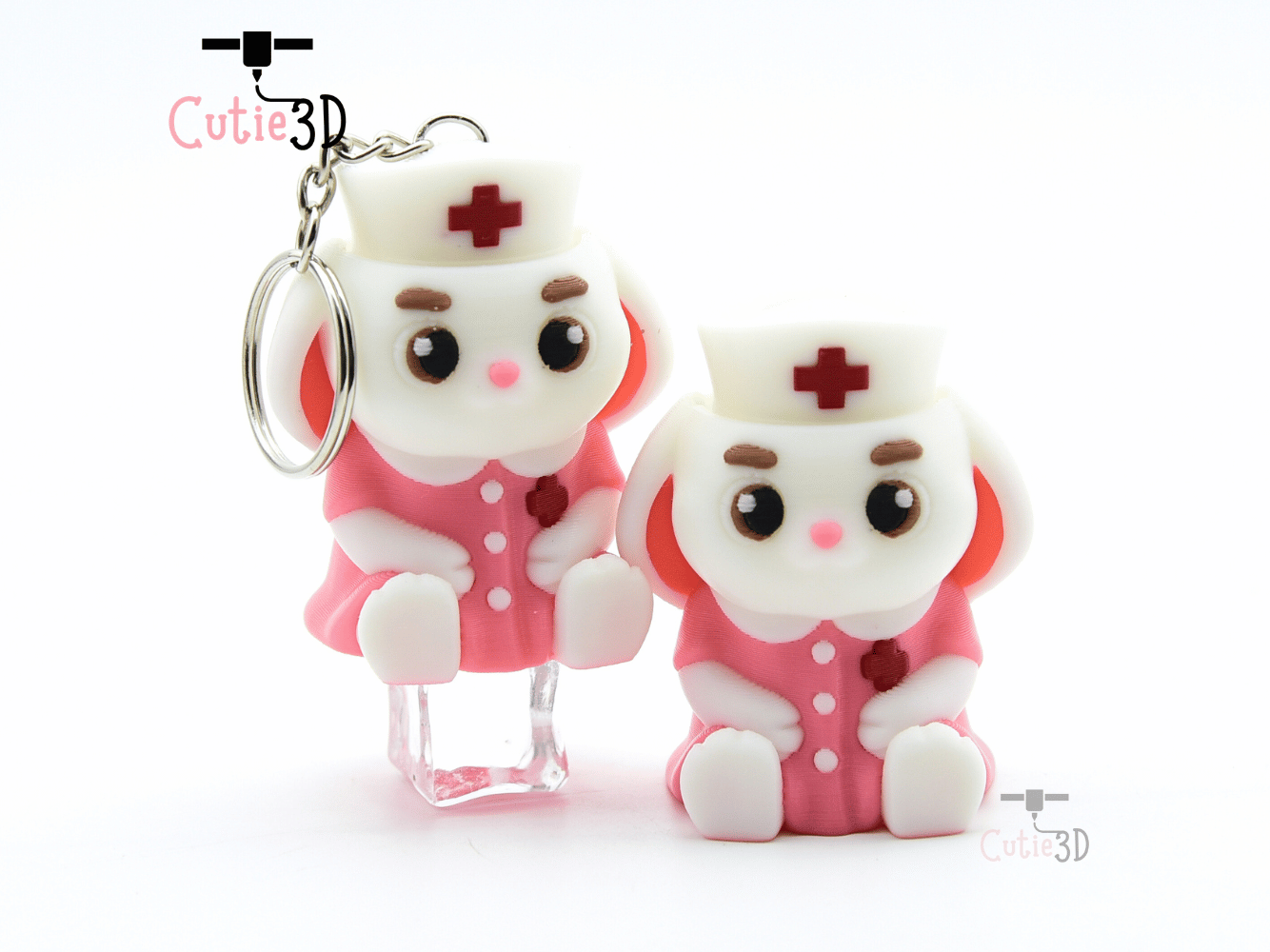 Cutie3D-Nurse Bunny for Animal Lovers Fidget Clicker Keychain_09.png