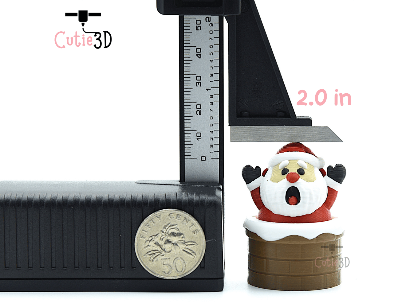 Cutie3D-Christmas Santa in Chimney Keycap Fidget Clicker Keychain_04.png
