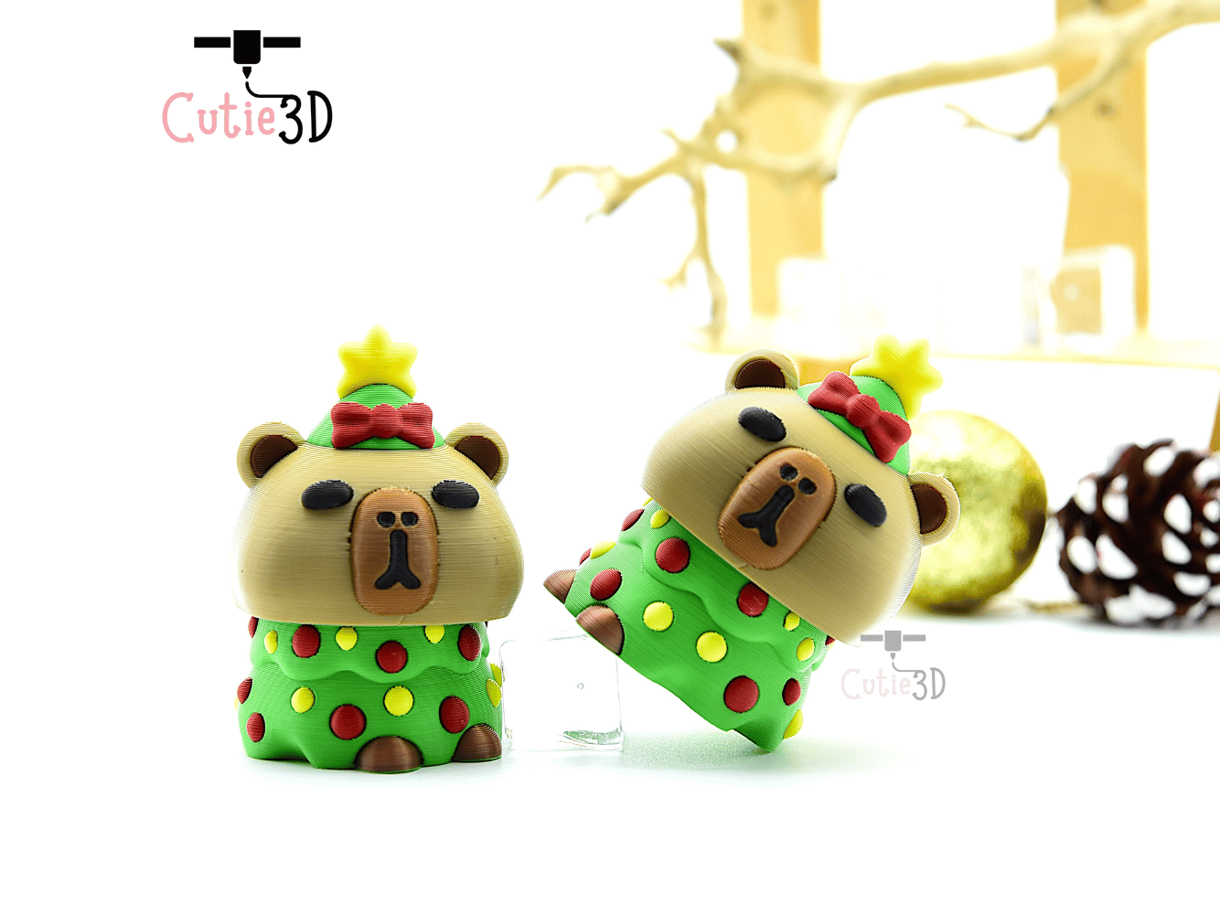 Cutie3D-Capy Christmas Tree Keycap Fidget Clicker Keychain_09.png