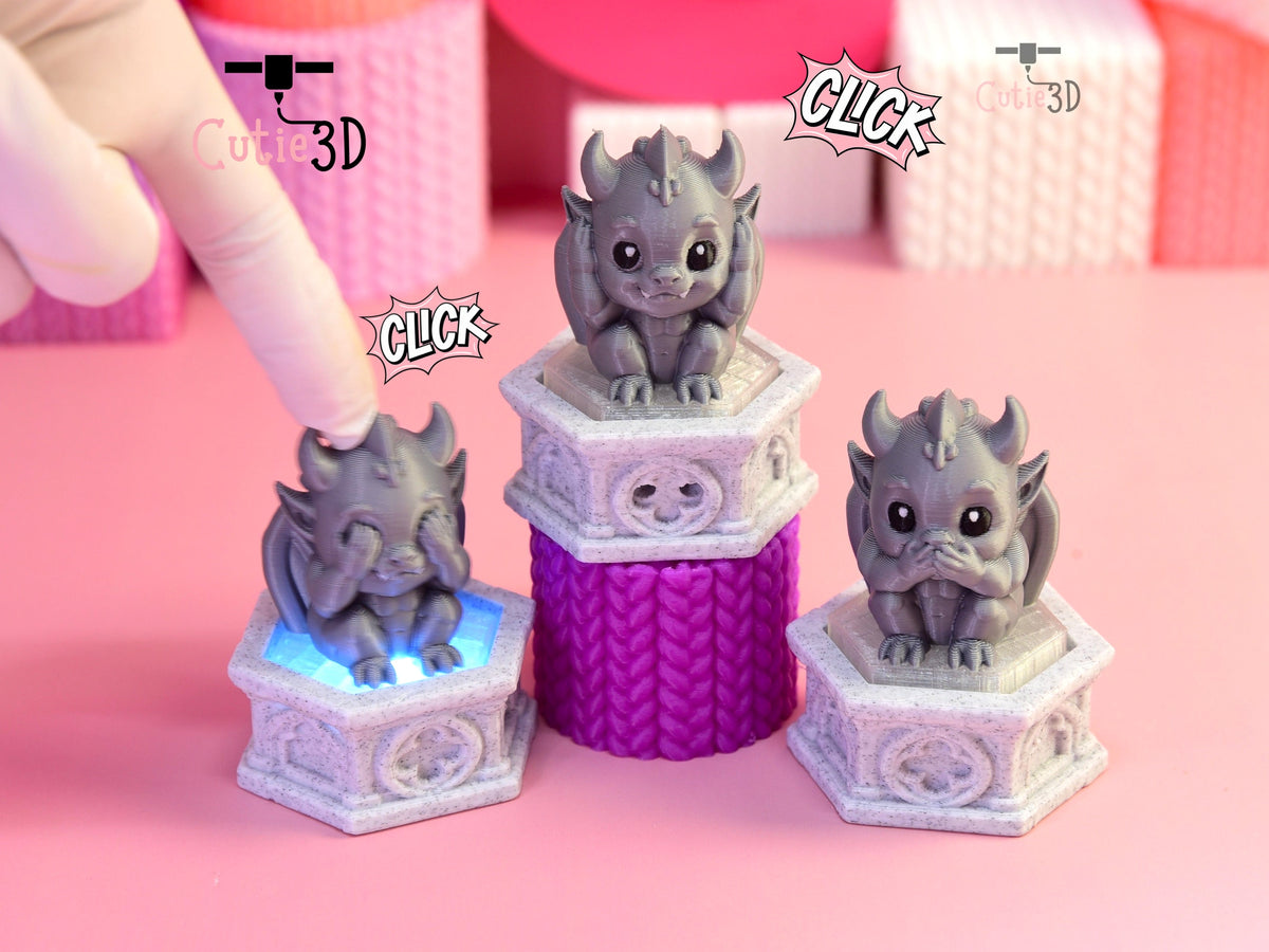 Cutie3D-Baby Gargoyle Trio Fidget Led Clicker Keychain_01.jpg