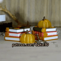 Cutie3D-Autumn Pumpkin Book Fidget Led-Clicker Keychain_10.gif