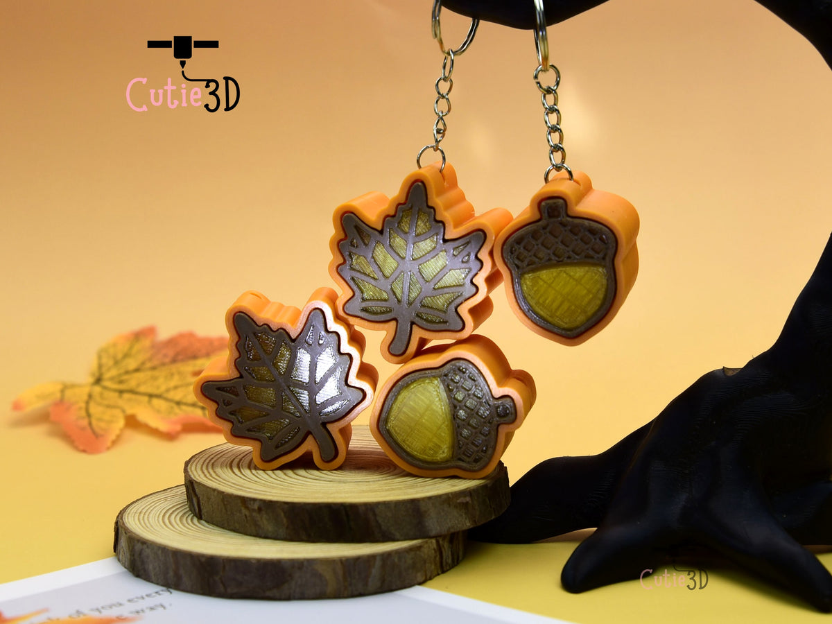 Cutie3D-Autumn Maple Leaf and Acorn Fidget Led Clicker Keychain_06.jpg