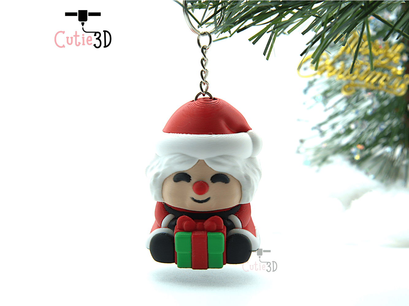 Cutie3D-Christmas Mrs. Santa Keycap Fidget Clicker Keychain_07.png