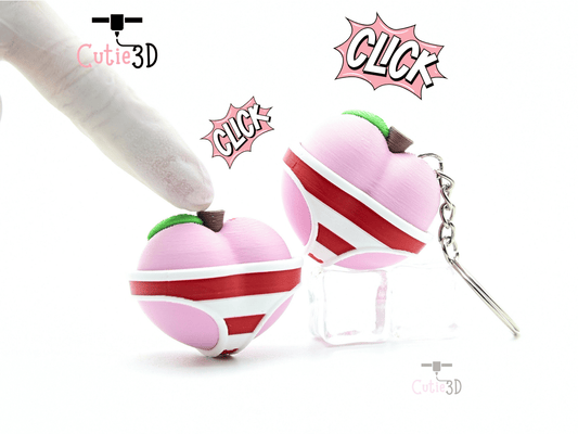 Cutie3D-Summer Peach for Fruit Lovers Set of Clicker Keychains_01.png