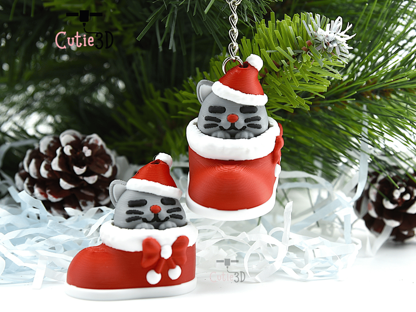 Cutie3D-Christmas Cat in Boot Keycap Fidget Clicker Keychain_06.png