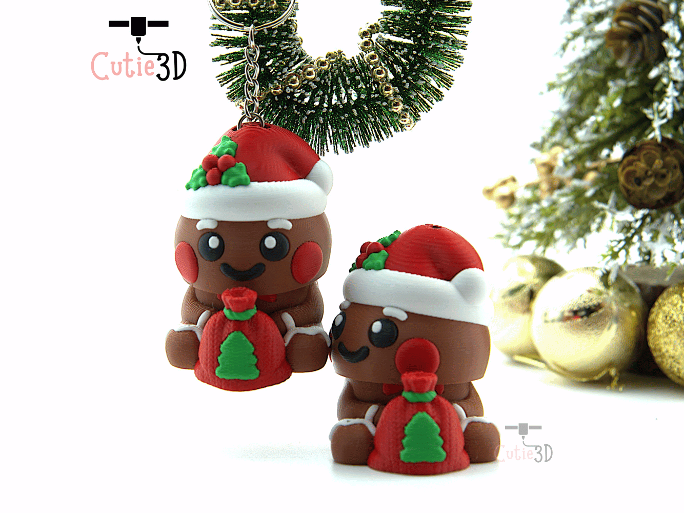 Cutie3D-Christmas Gingerbread Man Keycap Fidget Clicker Keychain_06.png