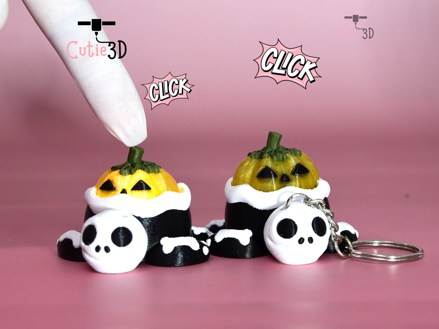 Cutie3D-Halloween Pumpkin Skull Turtle Fidget Led Clicker Keychain_01.jpg