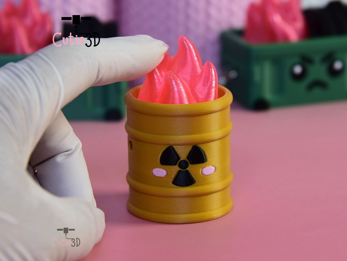 Cutie3D-Dumpster Fire and Hazard Barrel Fidget Led Clicker Keychain_03.jpg