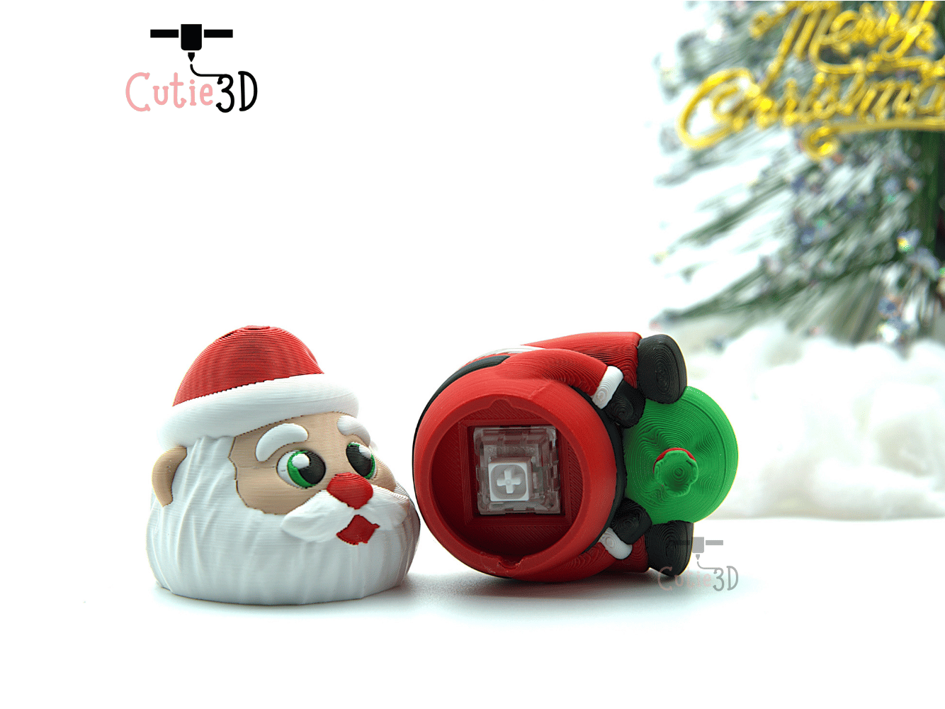 Cutie3D-Christmas Mr. Santa Keycap Fidget Clicker Keychain_03.png