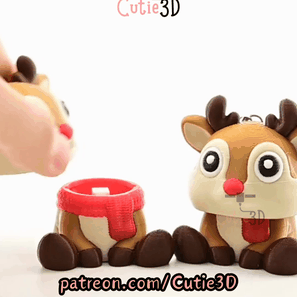 Cutie3D-Christmas Reindeer Keycap Fidget Clicker Keychain_11.gif