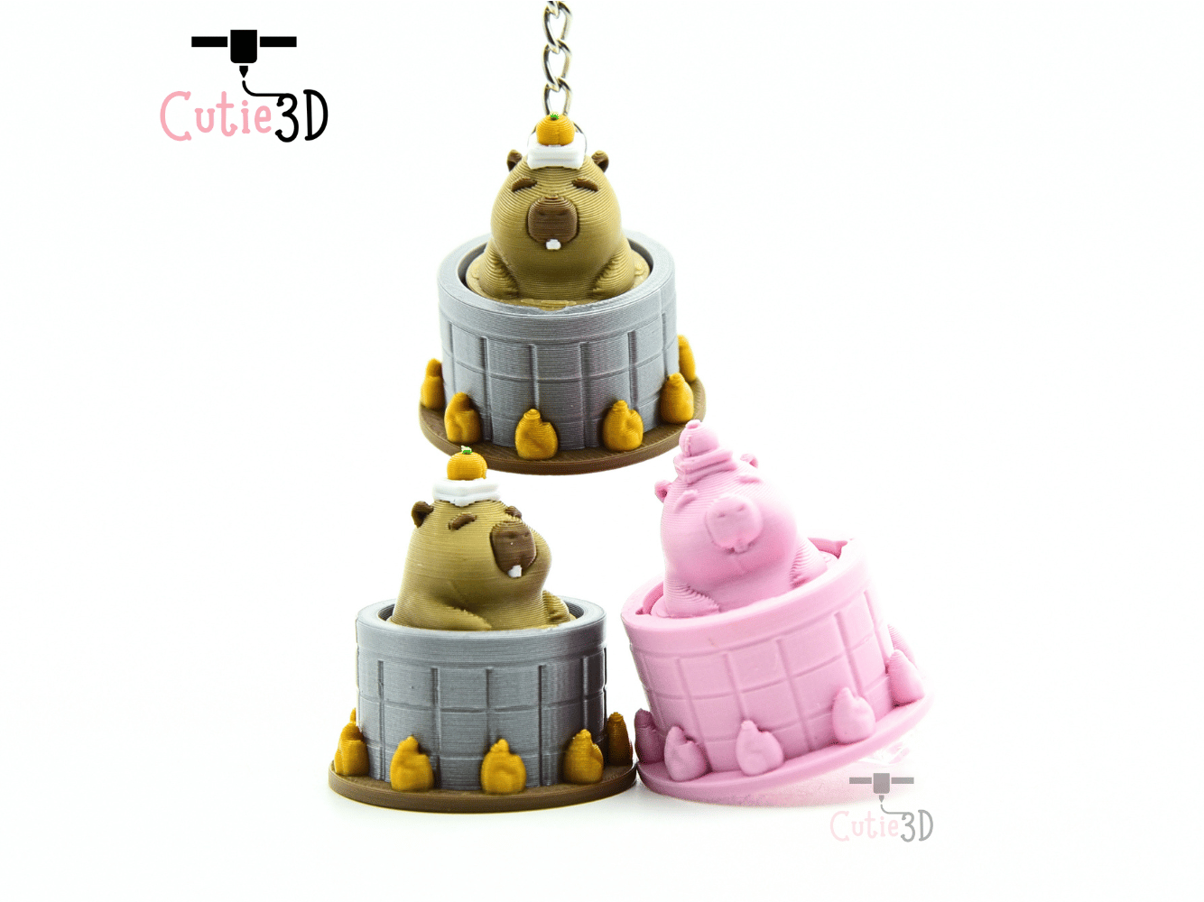 Cutie3D-Relaxed Capybara in Hot Spring Fidget Clicker Keychain_08.png