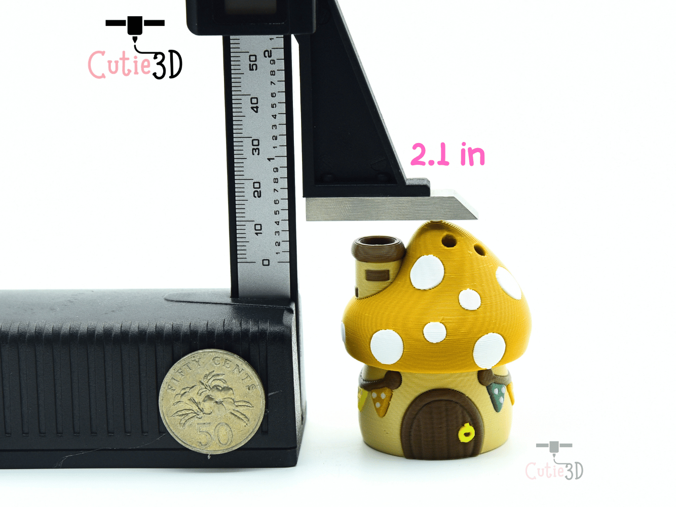 Cutie3D-Cute Mushroom House Fidget Clicker Keychain_04.png