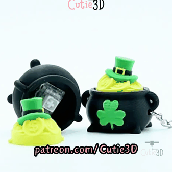 Cutie3D-St Patricks Pot of Gold Fidget Clicker Keychain_11.gif