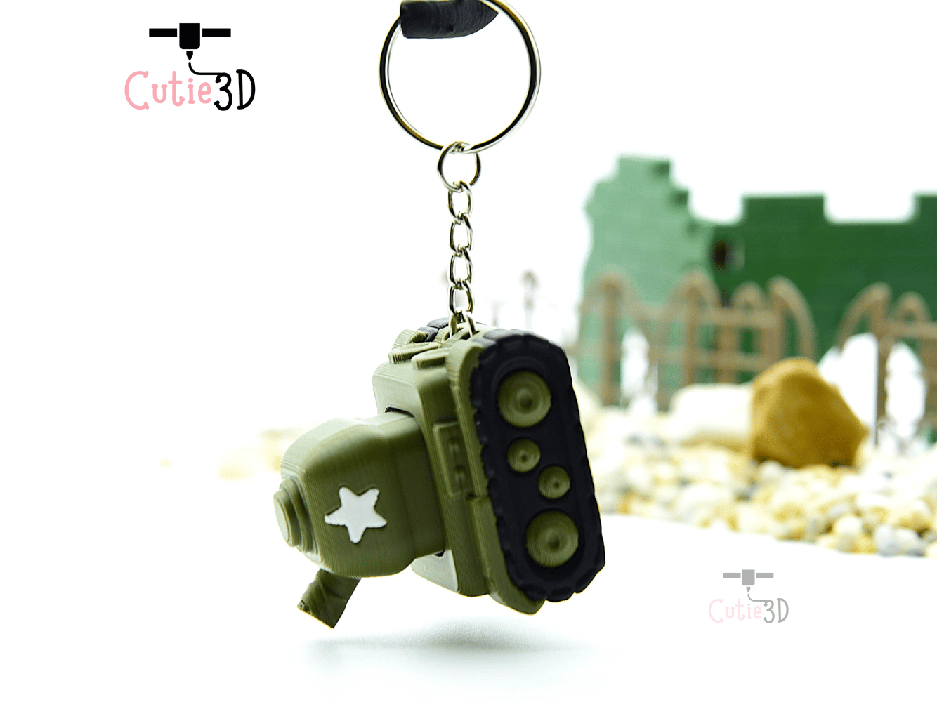 Cutie3D-Mini Tank for Fun Lovers Keycap Fidget Clicker Keychain_07.png
