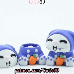 Cutie3D-Winter Cozy Rabbit Keycap Fidget Clicker Keychain_11.gif