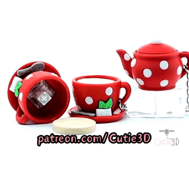 Cutie3D-Retro Tea Delight Fidget Clicker Keychain_11.gif