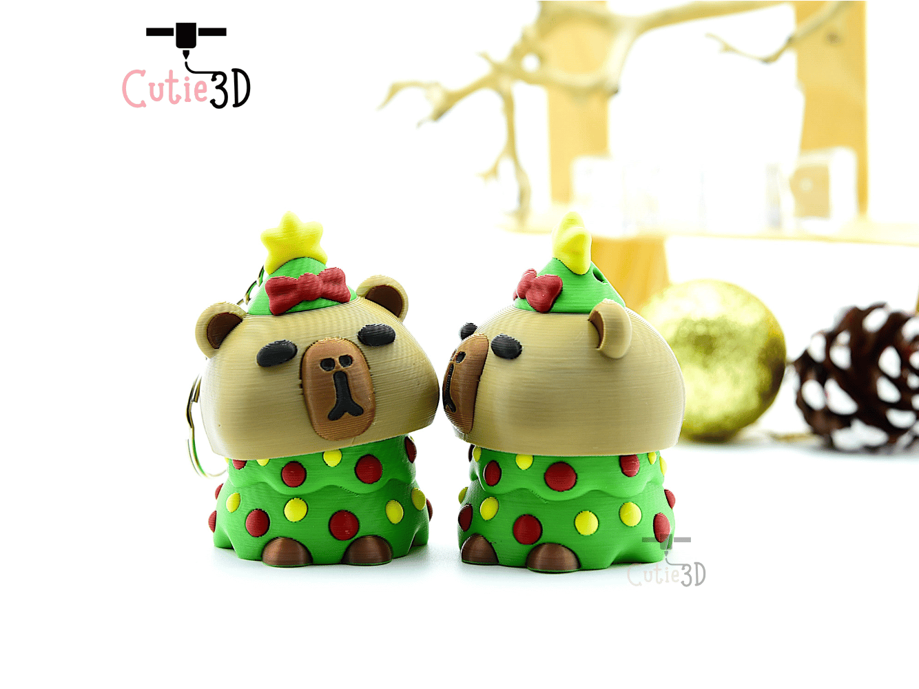 Cutie3D-Capy Christmas Tree Keycap Fidget Clicker Keychain_10.png