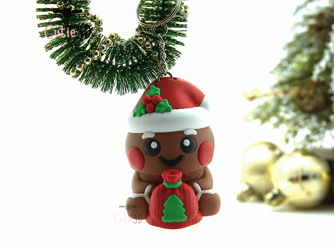 Cutie3D-Christmas Gingerbread Man Keycap Fidget Clicker Keychain_07.png