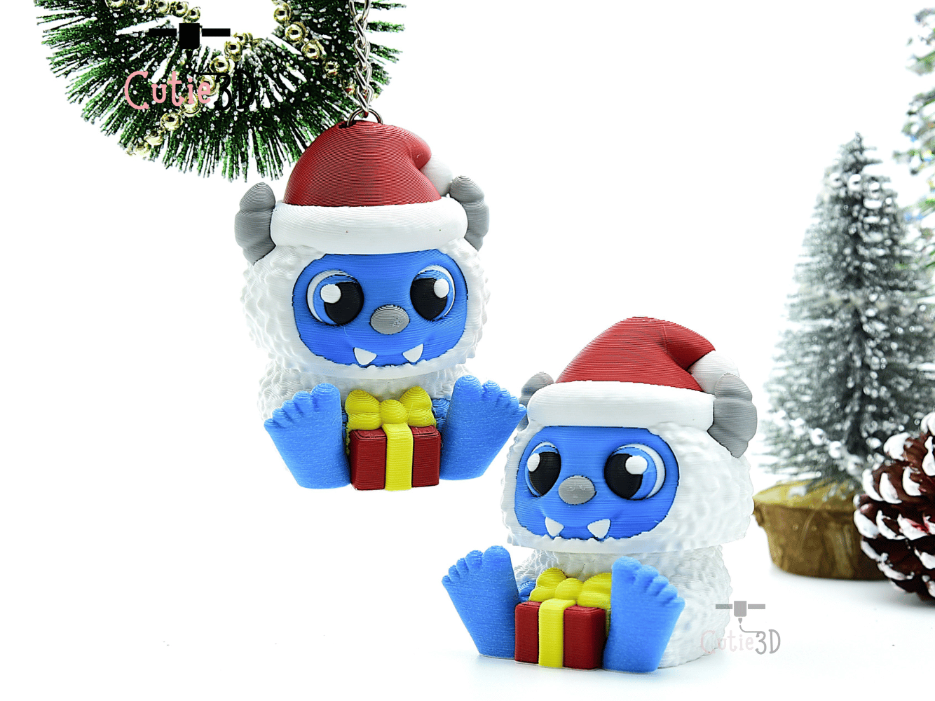 Cutie3D-Christmas Yeti with Presents Keycap Fidget Clicker Keychain_06.png
