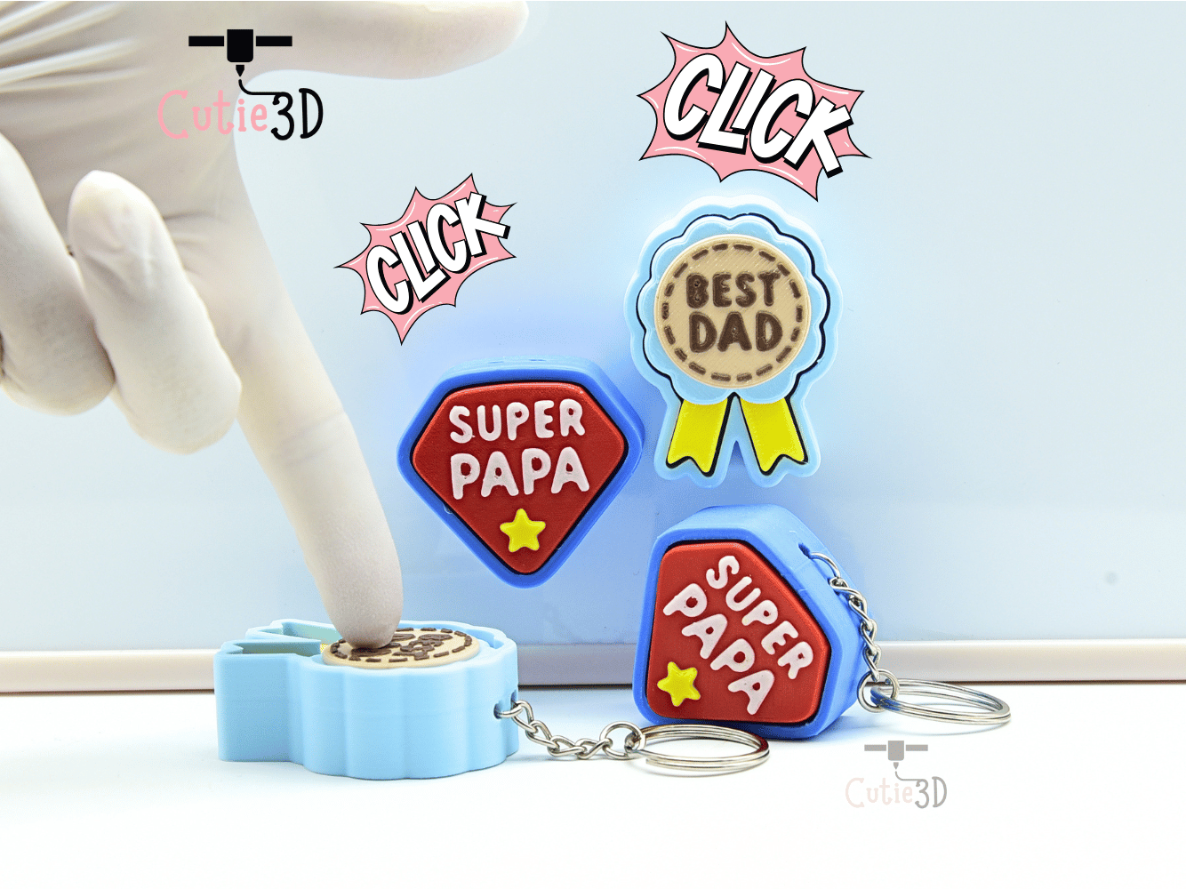 Cutie3D-Best Dad and Super Papa Set of Clicker Keychains_01.png