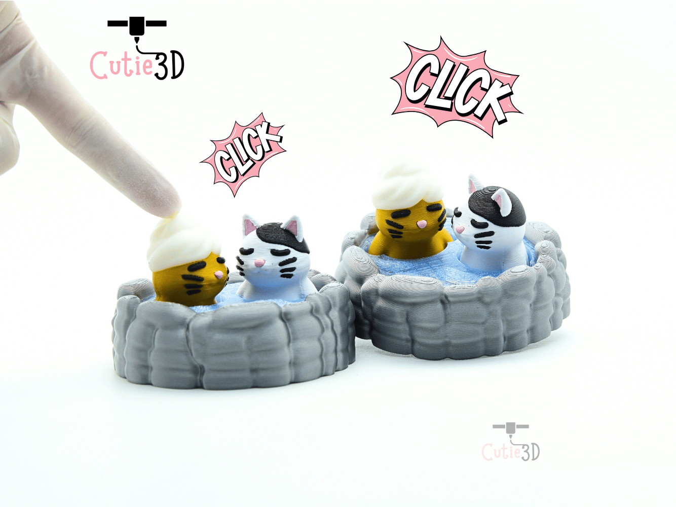 Cutie3D-Cute Cat Onsen for Cat Lovers Fidget Clicker Keychain_01.png