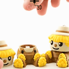 Cutie3D-Autumn Scarecrow Keycap Fidget Clicker Keychain_11.gif