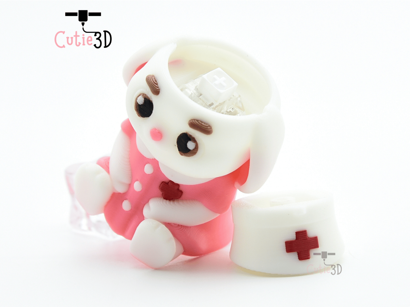 Cutie3D-Nurse Bunny for Animal Lovers Fidget Clicker Keychain_03.png
