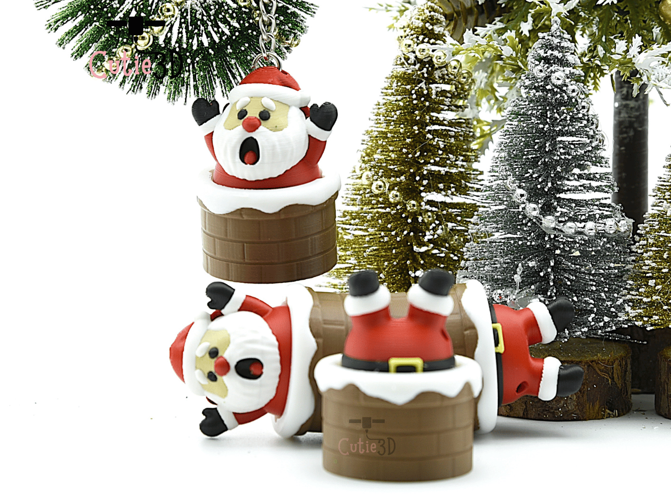 Cutie3D-Christmas Santa in Chimney Keycap Fidget Clicker Keychain_06.png