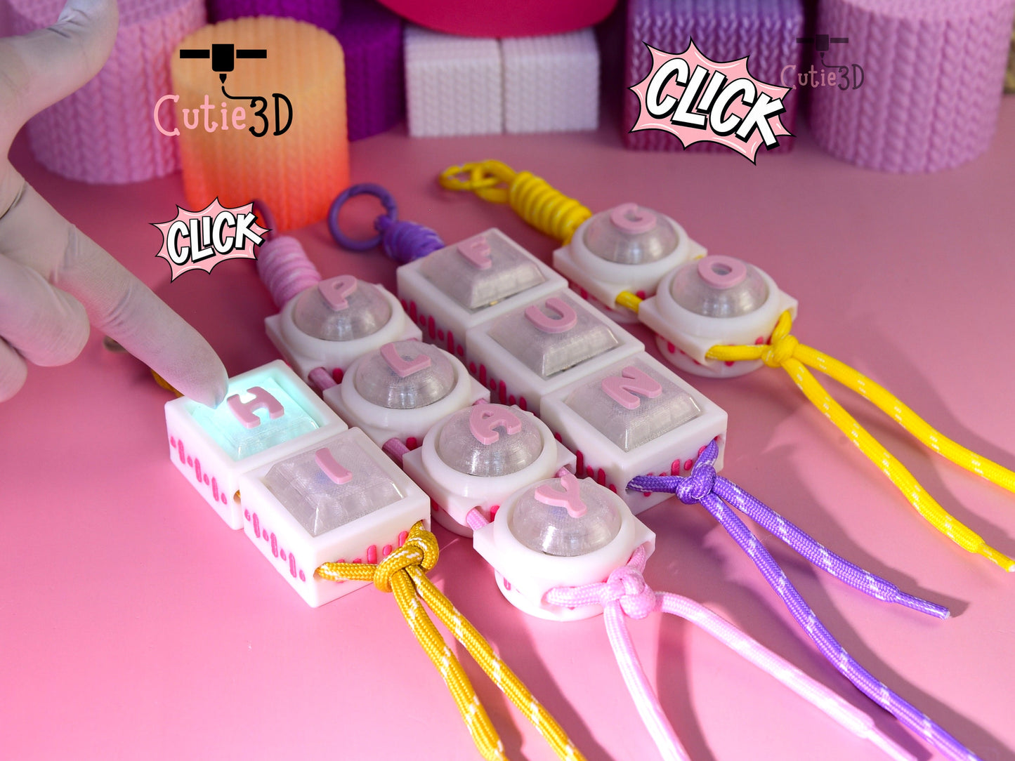 Cutie3D-Custom Name Paracord Charm Fidget Led Clicker Keychain_01.jpg
