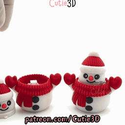 Cutie3D-Winter Snowman Keycap Fidget Clicker Keychain_11.gif