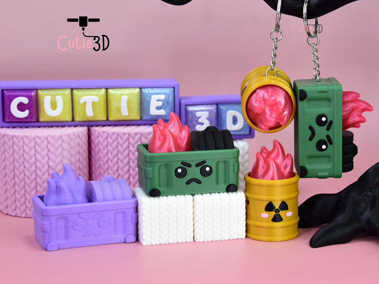 Cutie3D-Dumpster Fire and Hazard Barrel Fidget Led Clicker Keychain_05.jpg