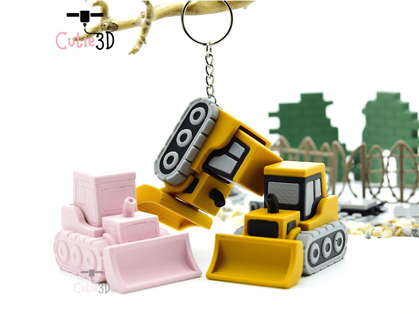 Cutie3D-Construction Bulldozer Keycap Fidget Clicker Keychain_05.png