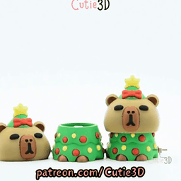 Cutie3D-Capy Christmas Tree Keycap Fidget Clicker Keychain_11.gif