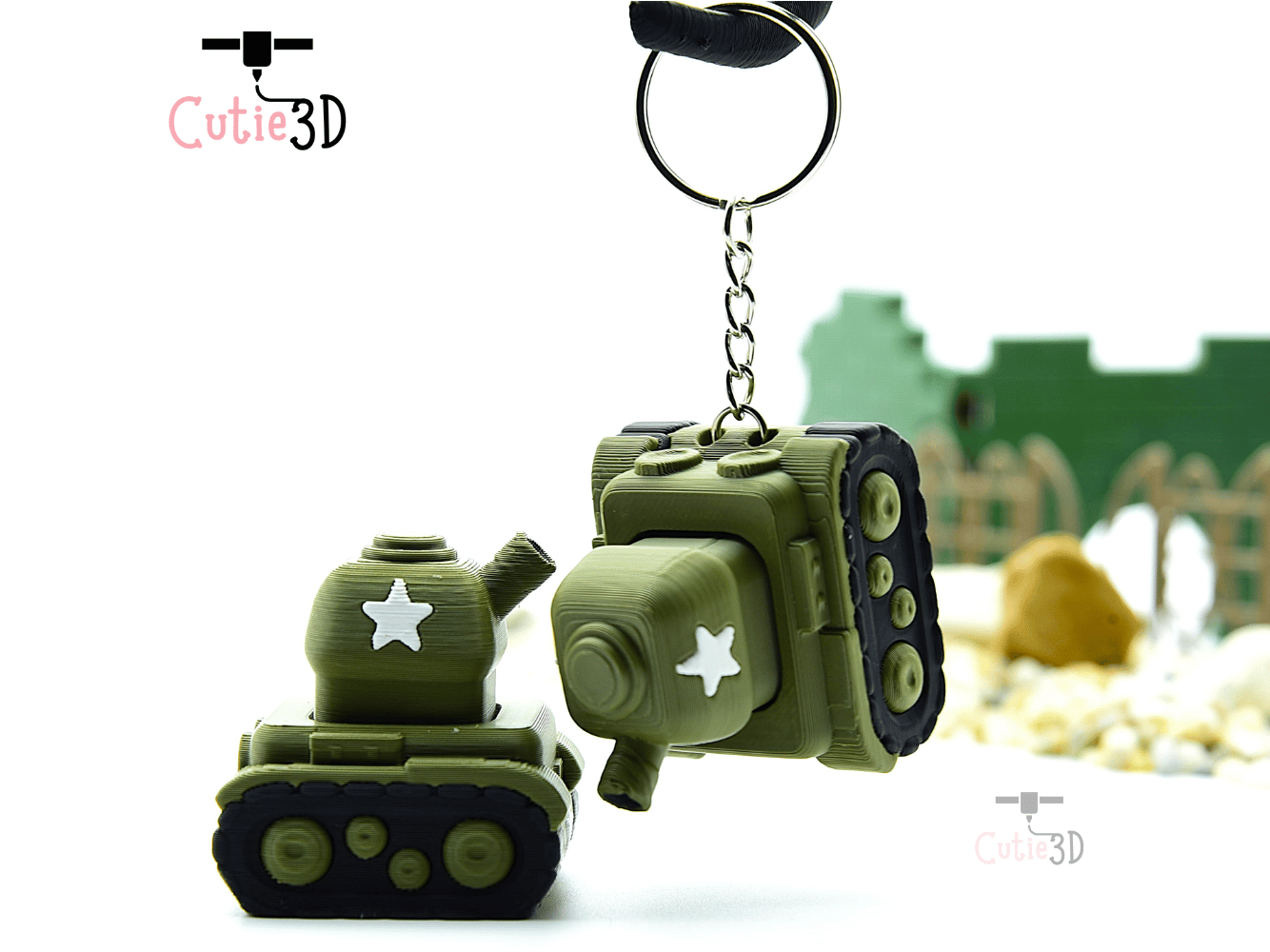 Cutie3D-Mini Tank for Fun Lovers Keycap Fidget Clicker Keychain_06.png
