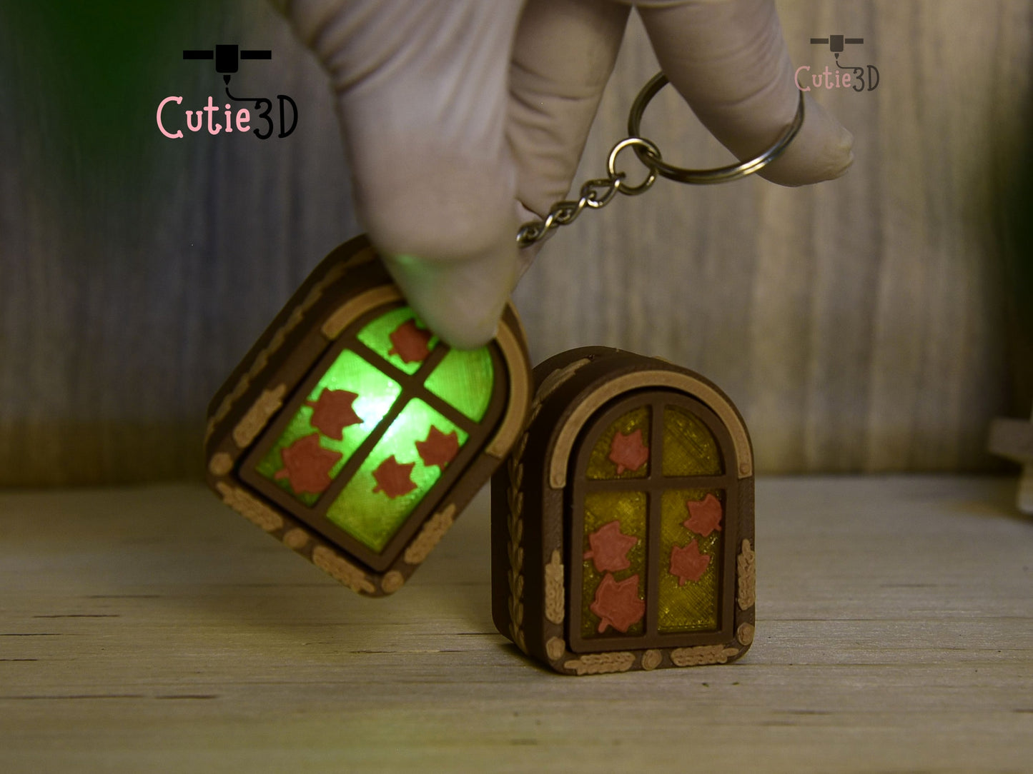 Cutie3D-Autumn Maple Window Lantern Fidget Led-Clicker Keychain_08.jpg