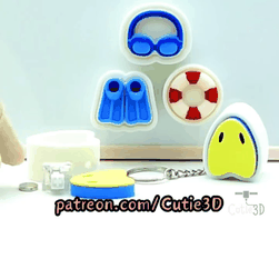 Cutie3D-Playful Swimming Theme Set of Clicker Keychains_11.gif