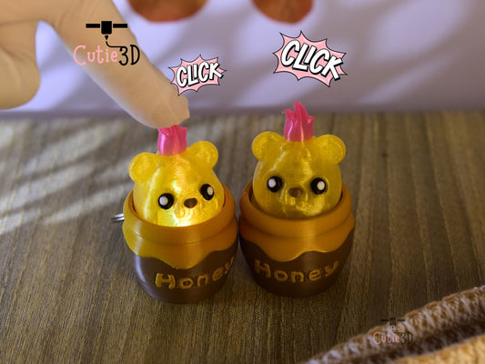 Cutie3D-Honey Bear Candle Fidget Led Clicker Keychain_01.jpg