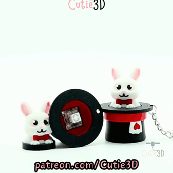 Cutie3D-Magic Hat Bunny Fidget Clicker Keychain_11.gif