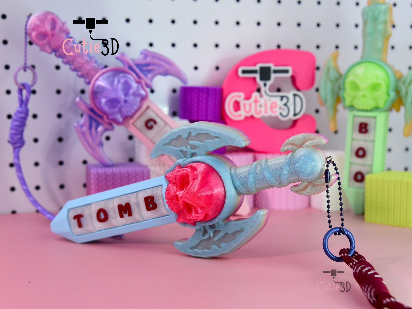 Cutie3D-Halloween Custom Name Skull Swords Fidget Led Clicker Keychain_05.jpg