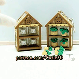 Cutie3D-Vintage Greenhouse for Plant Lovers Fidget Clicker Keychain_11.gif