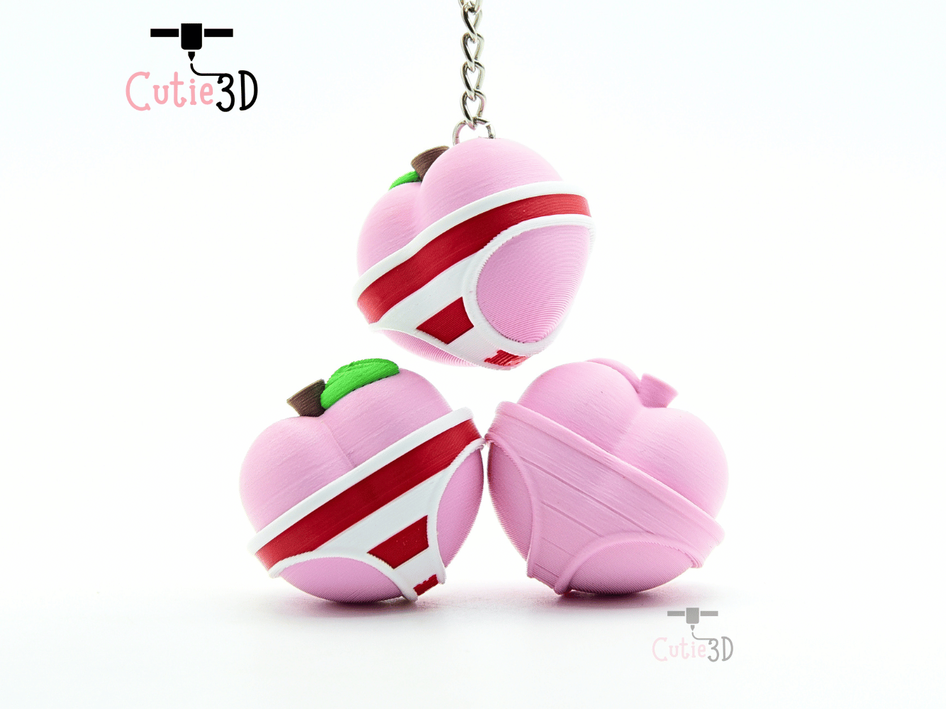 Cutie3D-Summer Peach for Fruit Lovers Set of Clicker Keychains_08.png