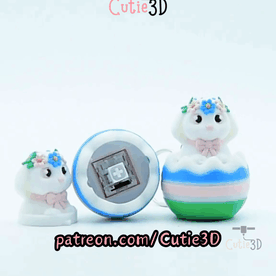 Cutie3D-Easter Bunny in Egg Fidget Clicker Keychain_11.gif